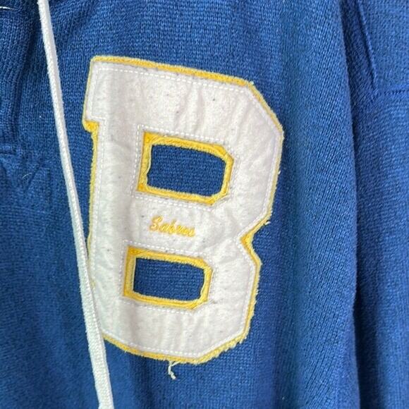 CCM Buffalo Sabers Blue Hooded Sweatshirt vintage/ distressed look size 2xl mens - Picture 5 of 10